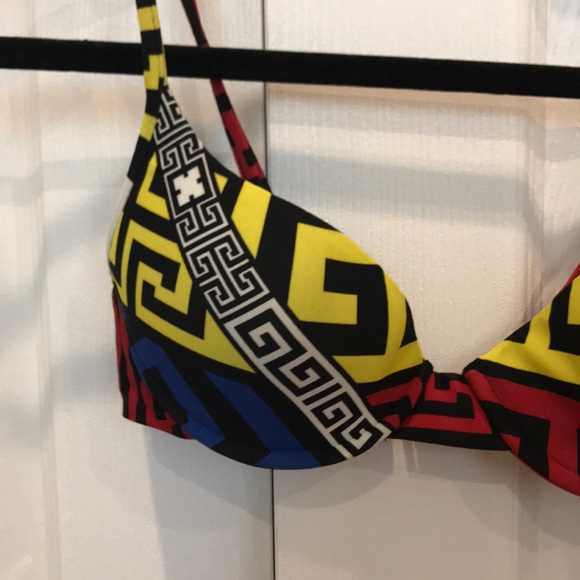 Versace Women Colorblock Logo Underwire Bikini Top - Picture 3 of 6